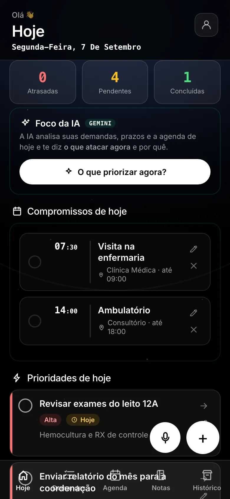 Foco no celular