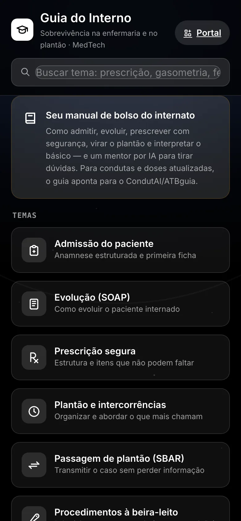 Guia do Interno no celular