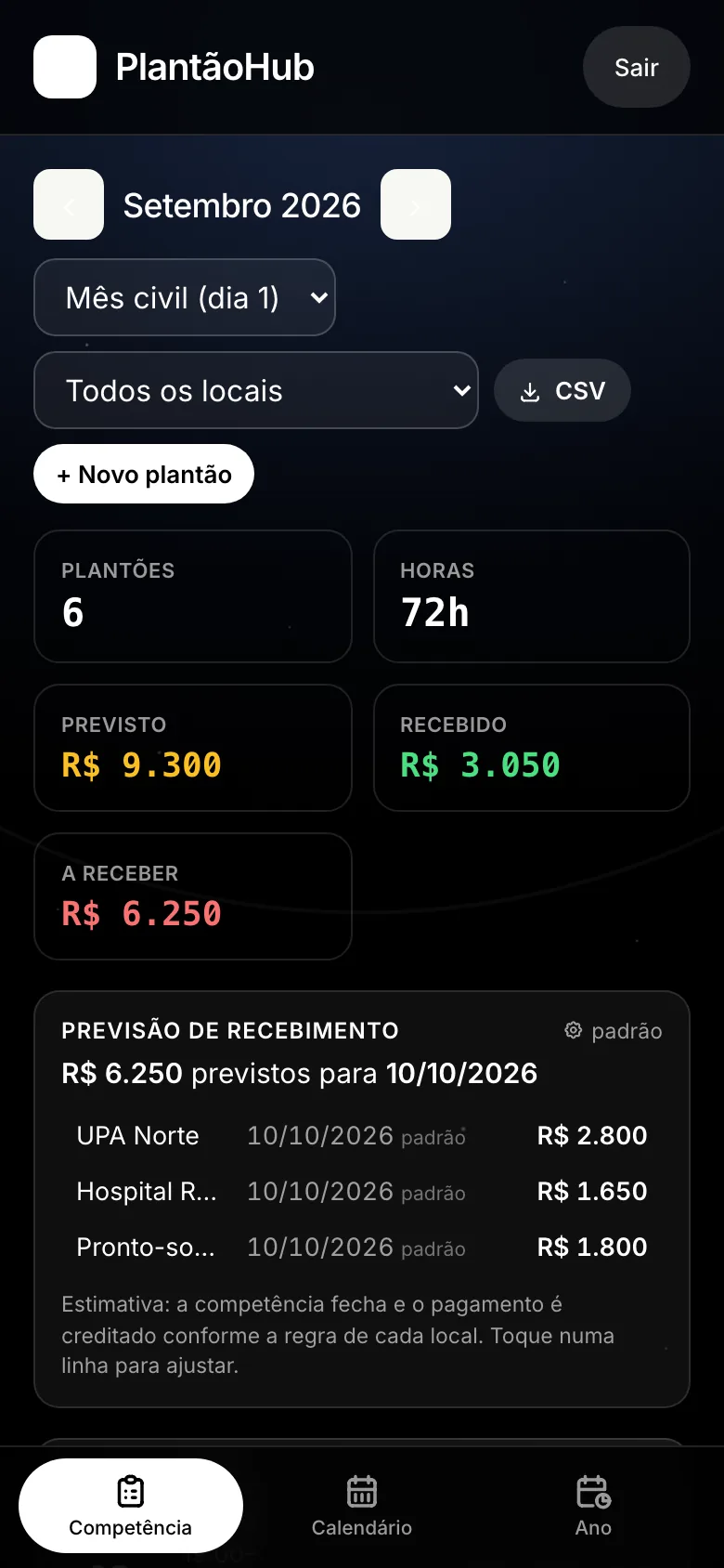 PlantãoHub no celular
